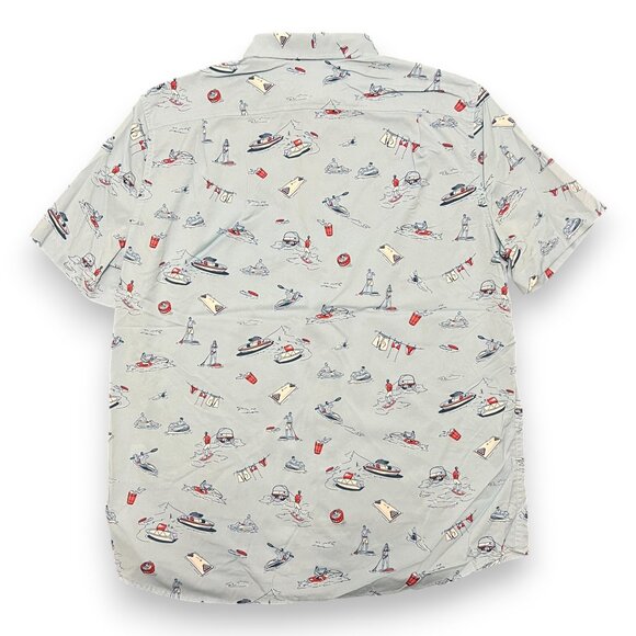 Southern Tide Men's Lake Theme Button Up Shirt Size Medium - Picture 4 of 5